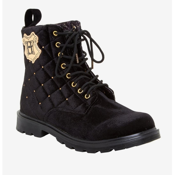 Bioworld Shoes - Harry Potter Womens Combat Boots Sz 8 Velvet Black